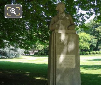 Luxembourg Gardens and monument to Charles Baudelaire