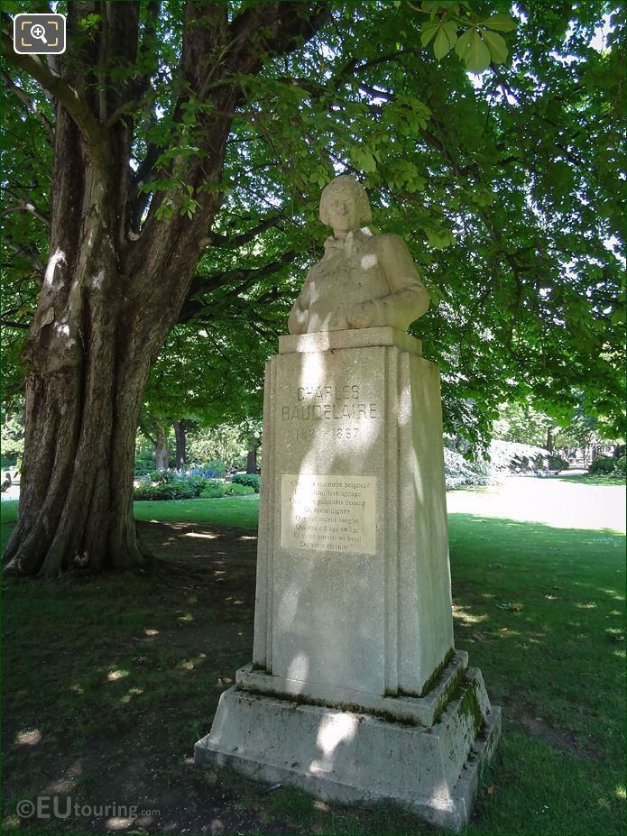 Charles Baudelaire monument by artist Fix-Masseau