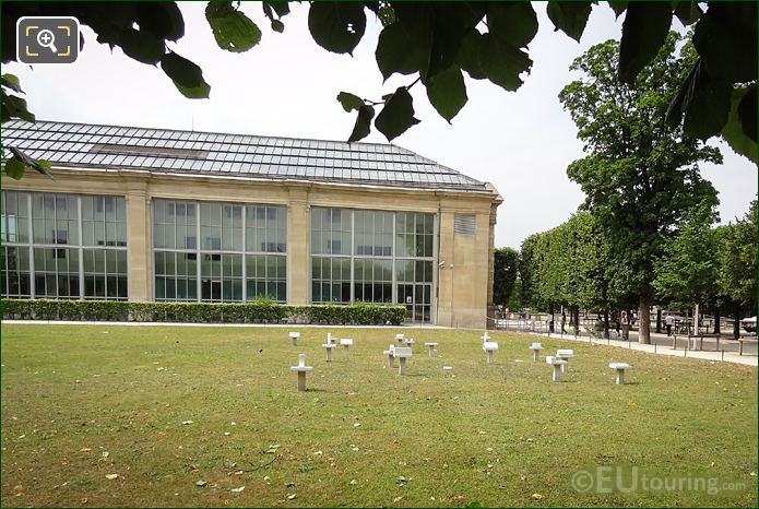 Abstract alphabets of Grand Commandement Blanc sculptures