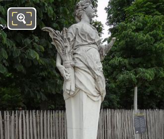 Side view of Ceres statue the Goddess of Agriculture