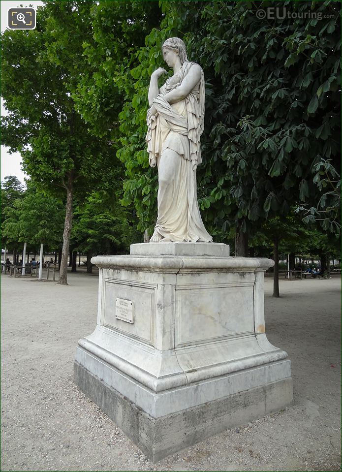 LHS view of marble Veturie statue