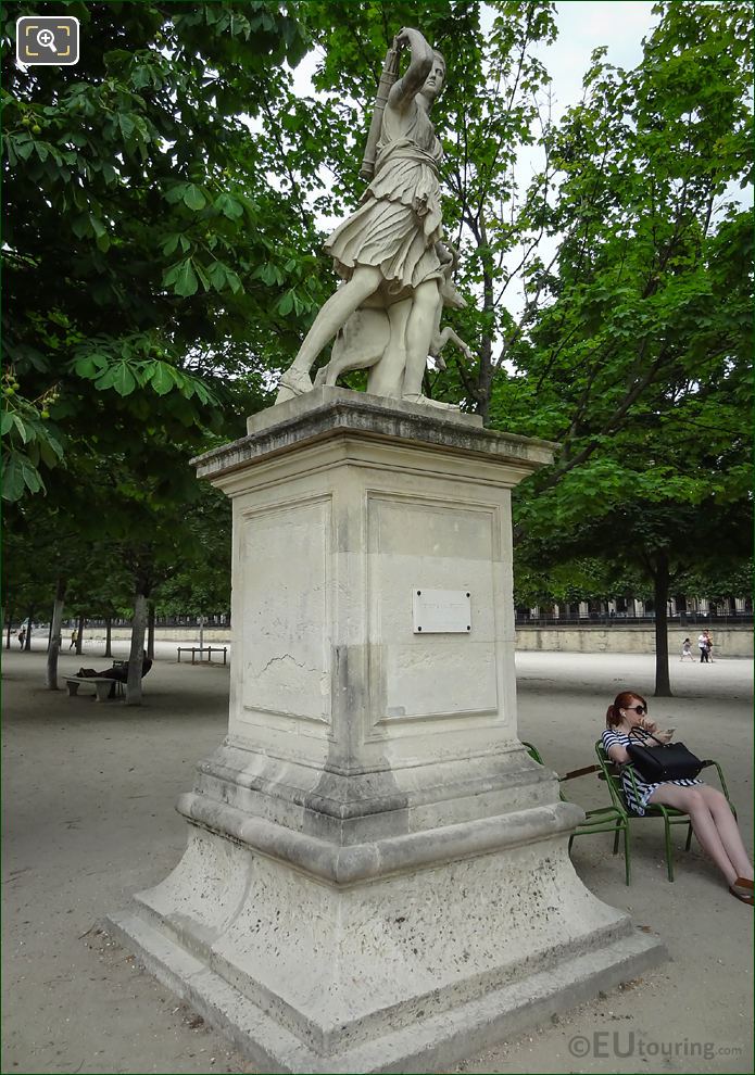 Diane a la Biche statue on its pedestal