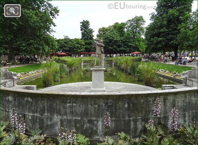 Back of Faune au Chevreau statue