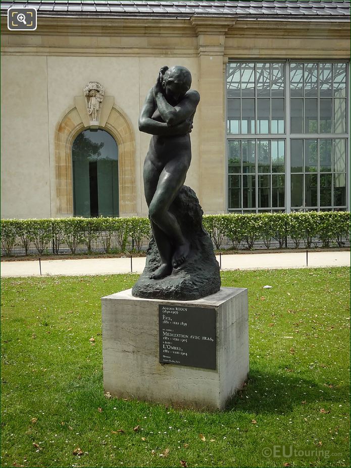 1899 bronze Eve statue in Jardin des Tuileries