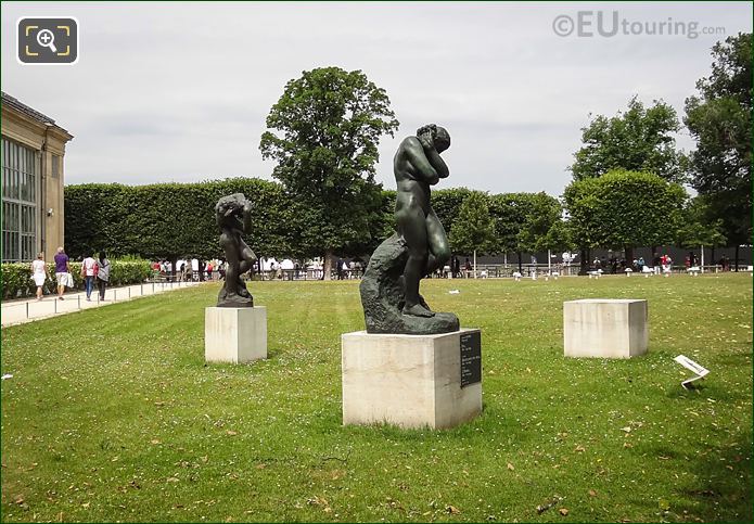 The bronze statue of Eve on Terrasse de l'Orangerie