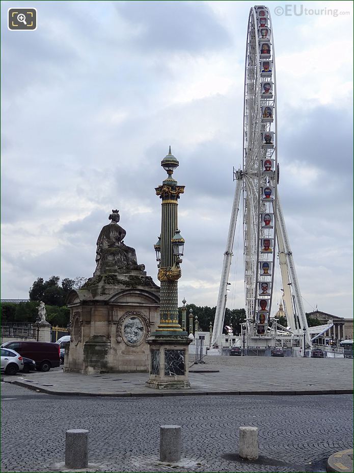 Strasbourg statue and Ferris Wheel at Place de la Concorde