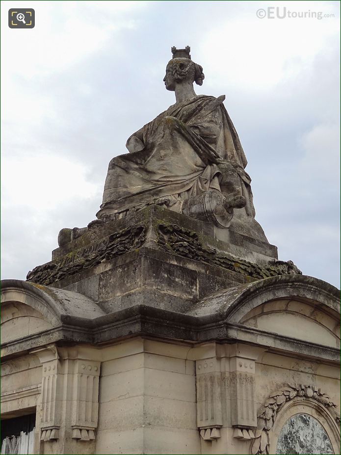 Strasbourg allegorical Statue with castle as a crown