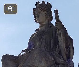 Front and left side of City of Marseille statue