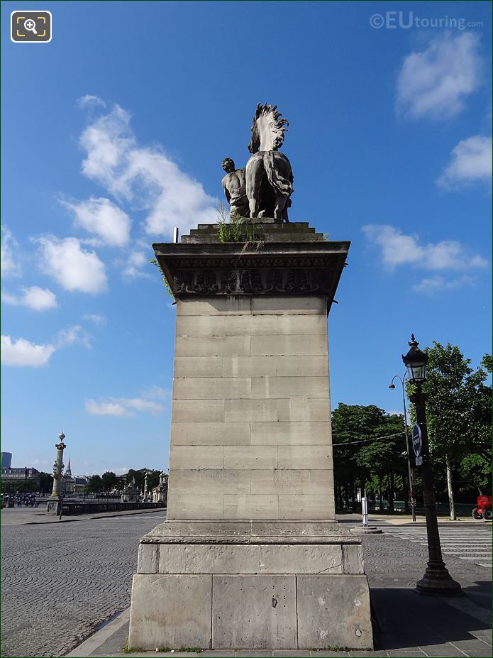 Back of South Horse of Marly statue by Champs Elysees
