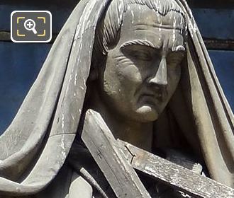 St Gregoire de Tours with book statue by Victor Therasse