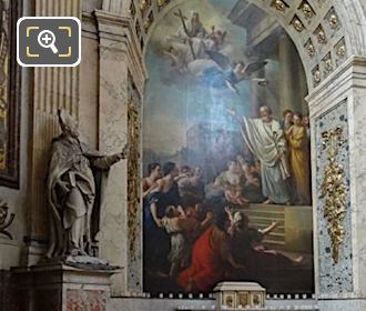 Chapelle Saint Denis with Bishop statue at Eglise Saint-Roch