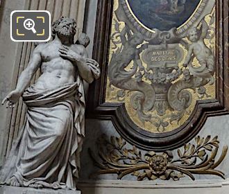 Saint Andre statue in Chapelle Saint-Denis at Eglise Saint-Roch