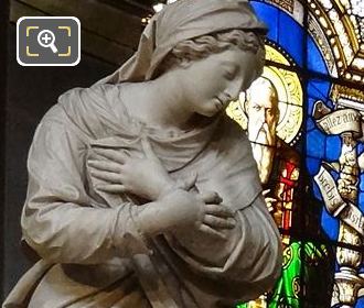 Virgin Mary statue from Nativite statue group in Eglise Saint-Roch