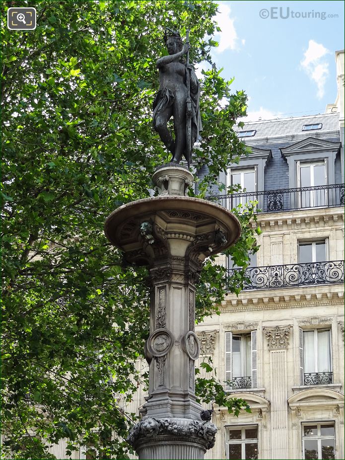 Nymphe Marine statue on Fountain pedestal