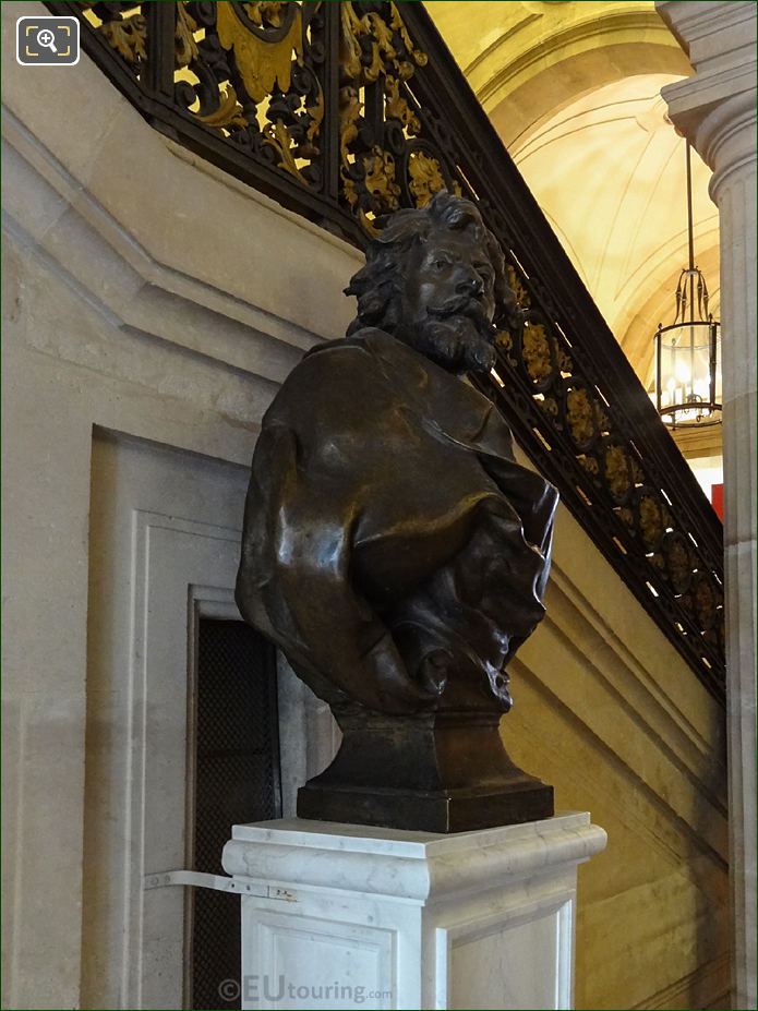 Right side of actor Jean Mounet-Sully bronze bust