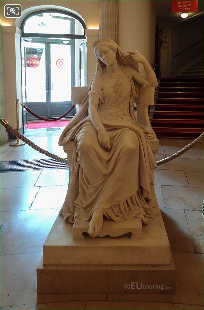 Rachel statue by sculptor Francisque Joseph Duret