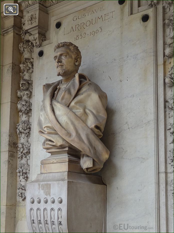 Left side of Gustave Larroumet monument by architect Rene Patouillard-Demoriane