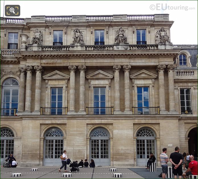 North facade of Palais Royal with La Navigation statue