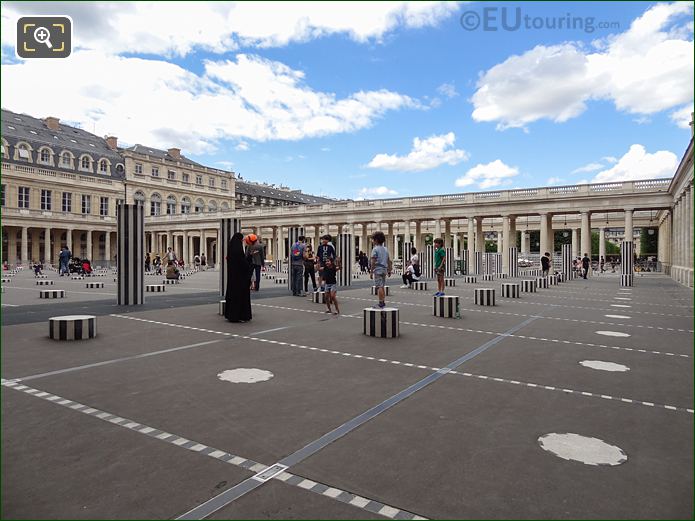 Les Deux Plateaux by French artist Daniel Buren