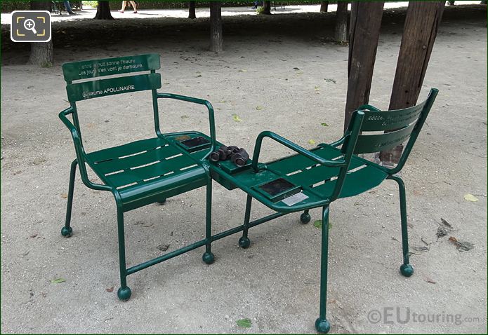 Les Confidents Chairs within the Palais Royal Gardens, Paris