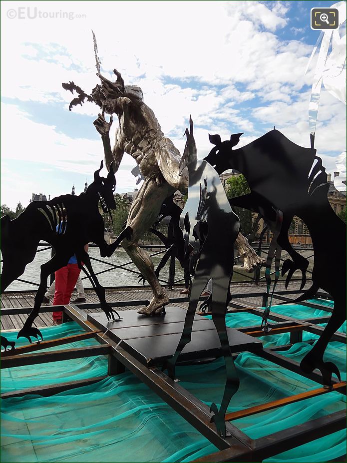 Left side of Acteon sculpture, Pont des Arts