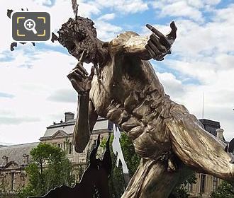 Pont des Arts Acteon sculpture by Daniel Hourde