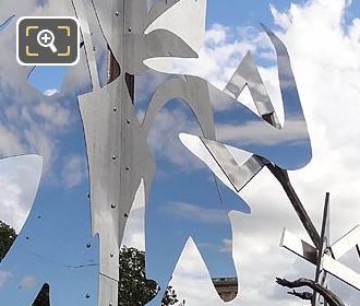 View of Pont des Arts Enchanted Footbridge exhibition in Paris 2016