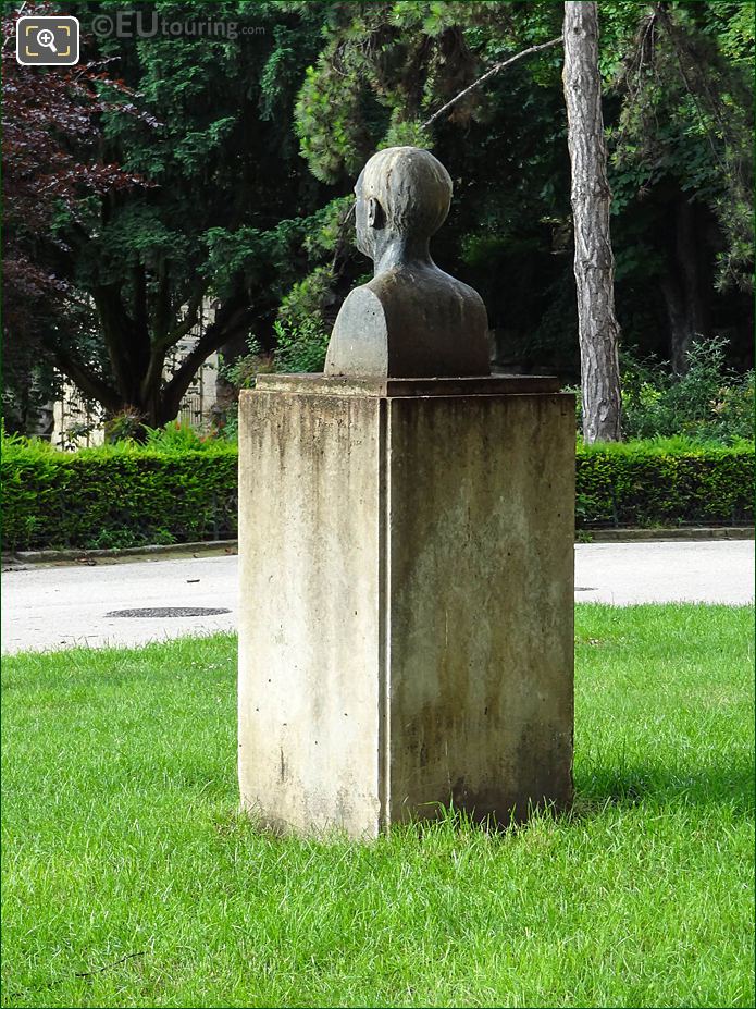 Paul Valery monument back view, Jardins du Trocadero