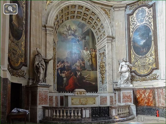 Chapelle Saint-Denis with Saint Andre statue on right side