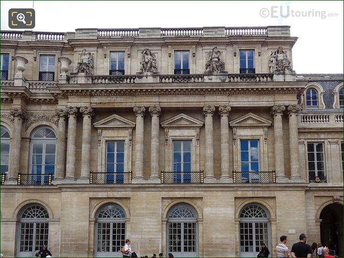 Palais Royal North facade and La Science statue on 3rd level