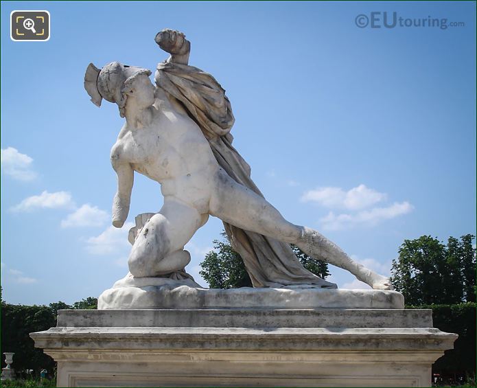 Alexandre Combattant statue in Jardin des Tuileries in Paris