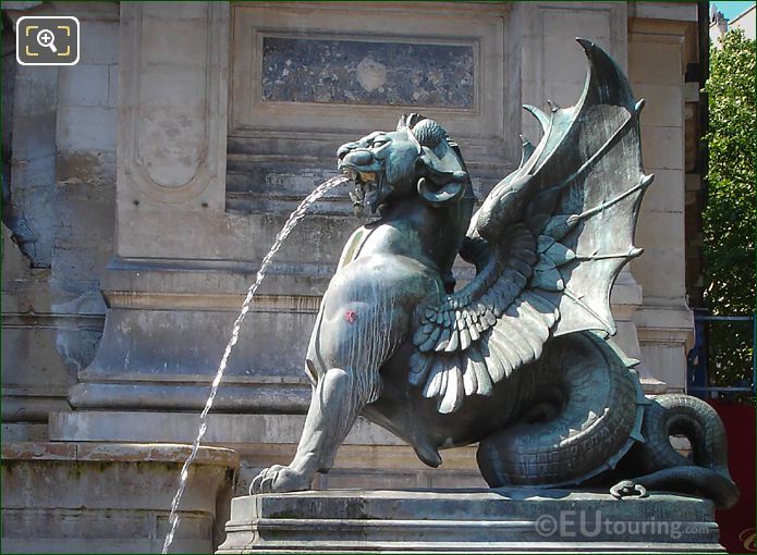 RHS Chimera statue by sculptor Henri Alfred Marie Jacquemart