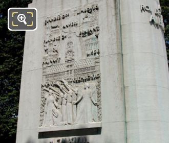 Bas relief on King Albert I statue