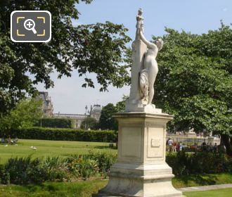 Cassandre statue on pedestal inside Demi-lune Reserve nord