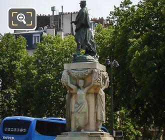 Joseph Simon Gallieni statue at Place Vauban in Paris