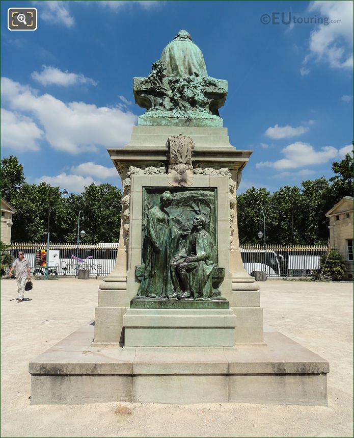 Back of Jean Baptiste Lamarck statue