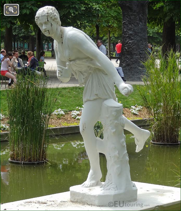 Front of Atalante statue Jardin des Tuileries