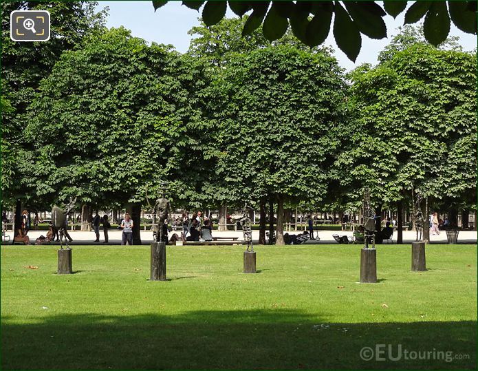 Tuileries bronze statue group L'Echiquier, Grand