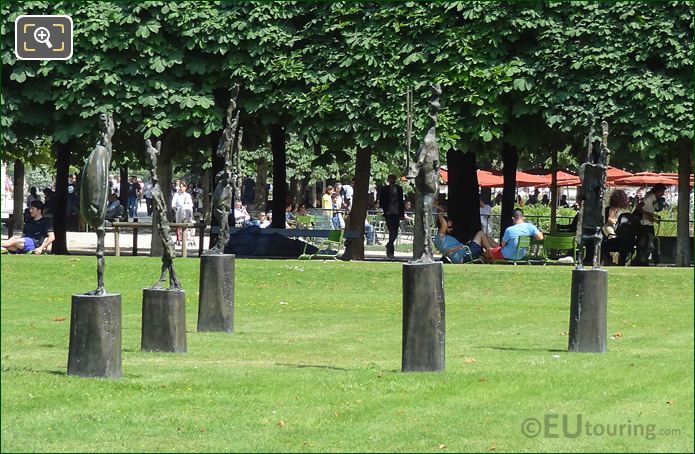 Bronze chess board characters by Germaine Richier