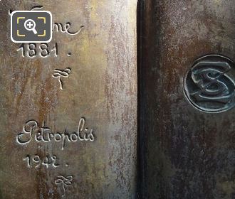 Bronze book on Stefan Zweig monument