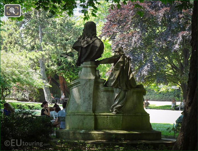 Back of Watteau monument in Luxembourg Gardens