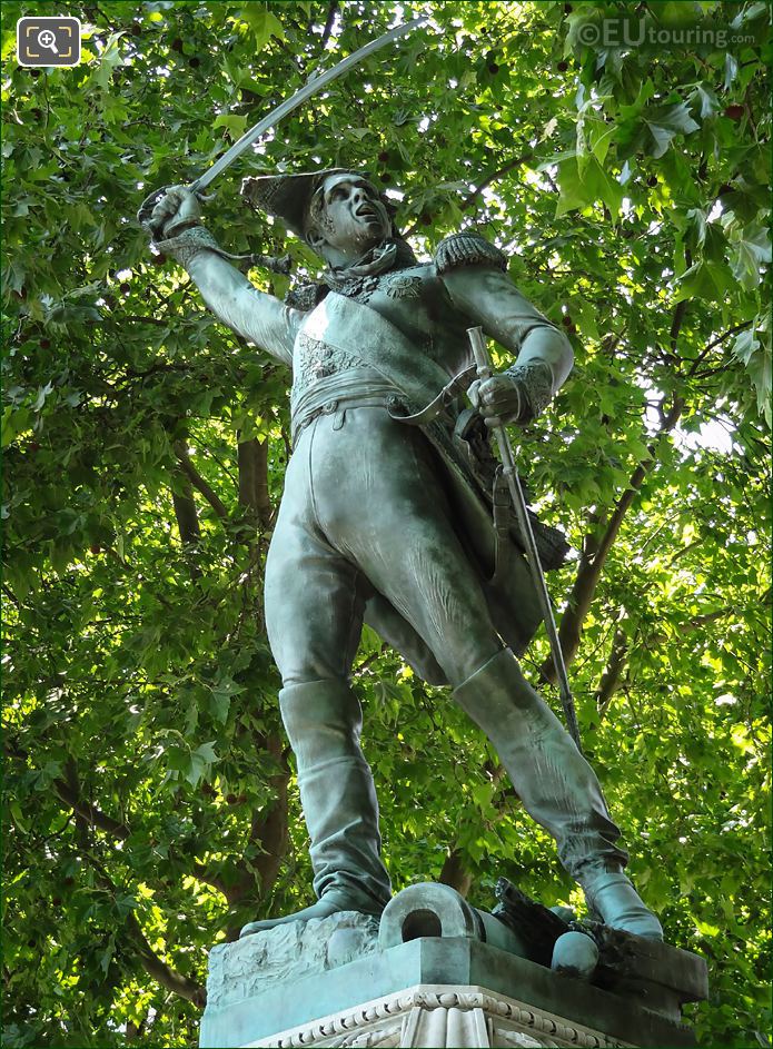 Bronze Marechal Ney statue by artist Francois Rude