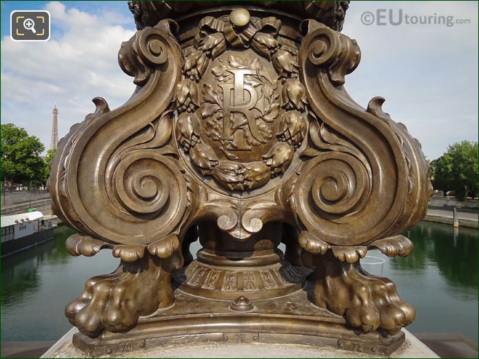 Coat of Arms for France on lamp post