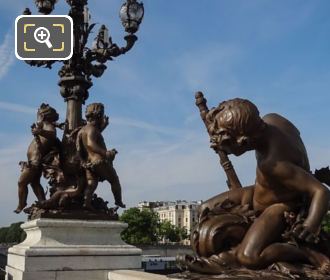 Child with Crab statue on Pont Alexandre III