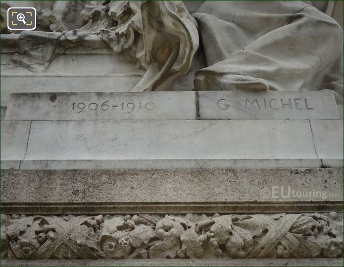 Year 1906-1910 inscription on Jules Ferry monument