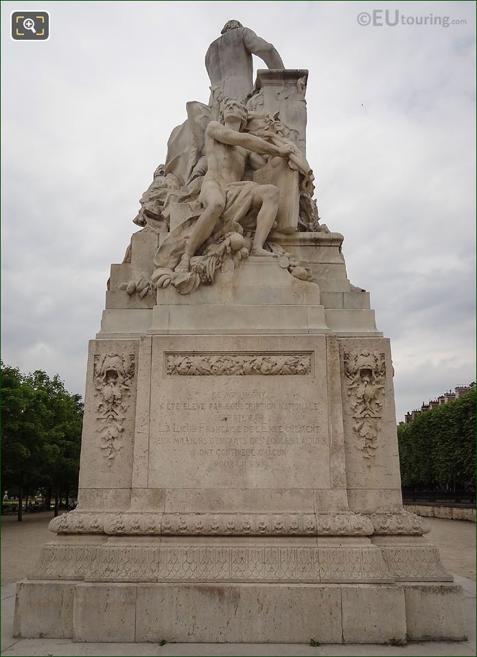 Eastside view of Jules Ferry monument