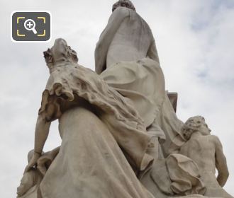 Southside view of statues on Monument to Jules Ferry