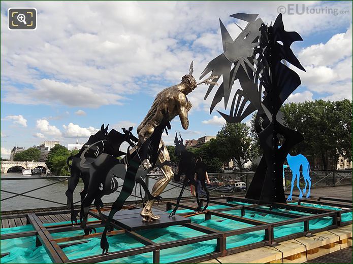 Right side of Acteon sculpture, Pont des Arts, Paris