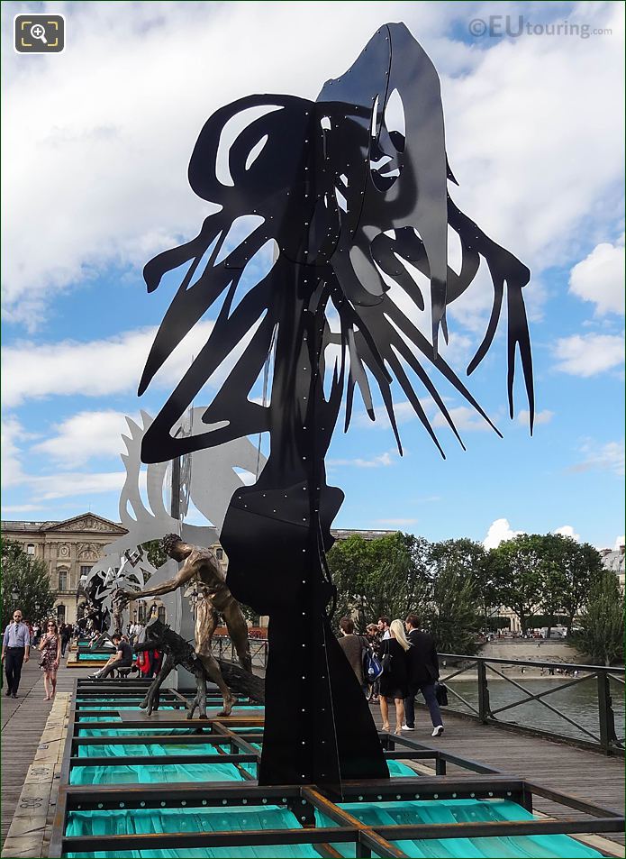 Le Passerelle Enchantee Arbre I black lacquer sculpture