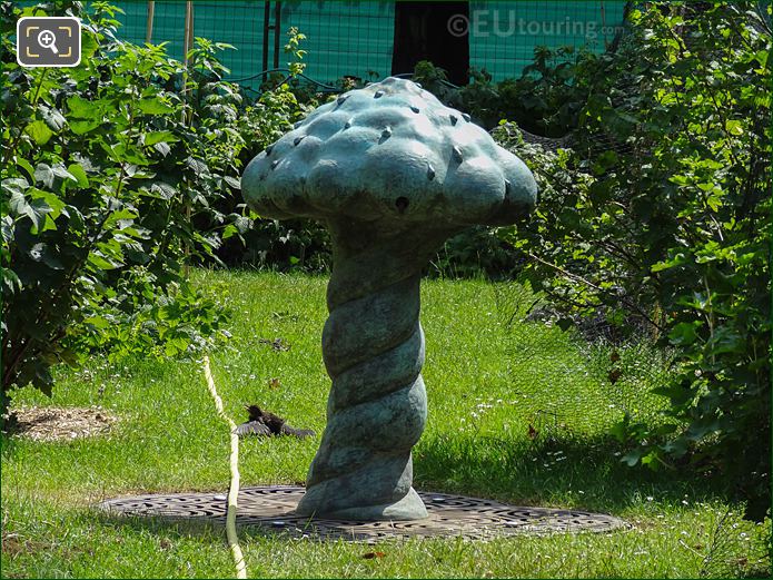 Bronze Mushroom sculpture by Anne Rochette